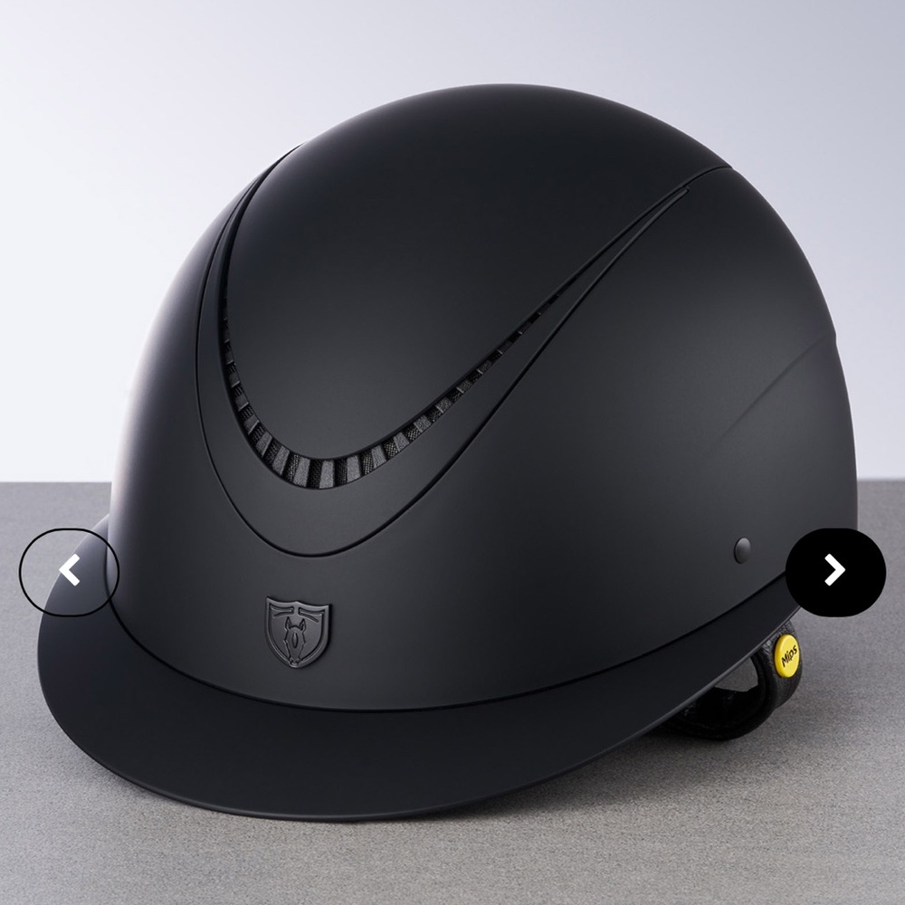 Tipperary Caledon Matte Black Wide Brim MIPS riding Helmet